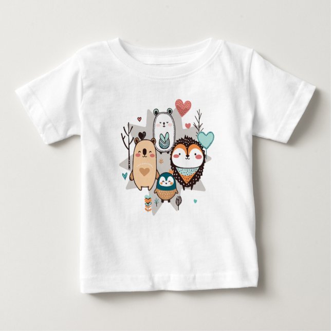 T-shirt com uma ilustração fofinha (Frente)