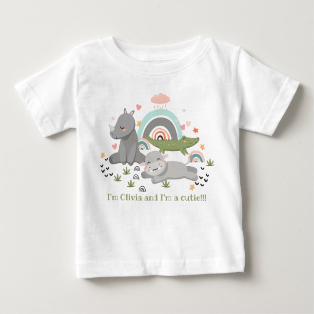 T-shirt com uma ilustração fofinha (Frente)