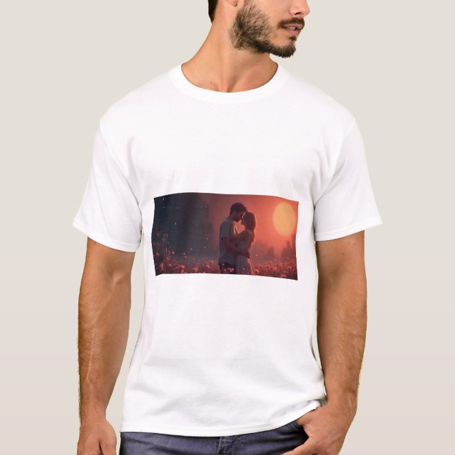T-shirt com uma imagem atmosférica (Frente)