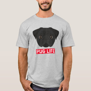 T-Shirt com vida útil de Black Pug