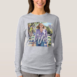 T-Shirt com Wifey de Watercolor