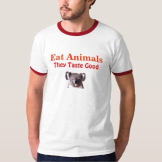 T-shirt Coma animais, eles provam bom