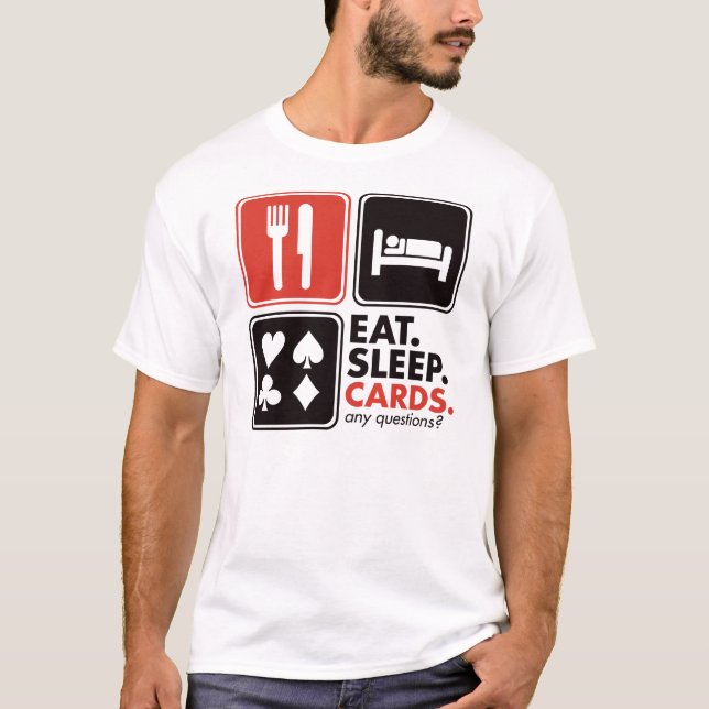 T-shirt Coma cartões do sono (Frente)