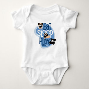 T-shirt Coma, durma, jogue! Roupa (azul)