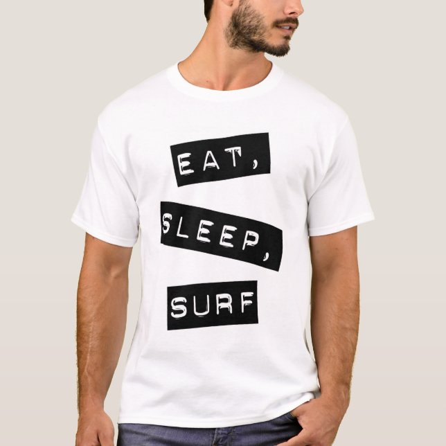 T-shirt Coma, durma, surfe (Frente)