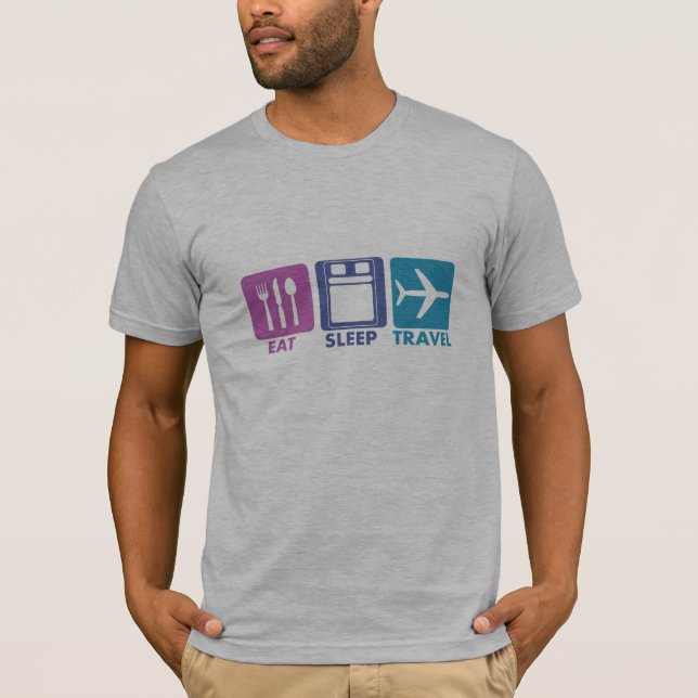 T-SHIRT COMA O ESTILO DE VIDA DO VIAGEM DO SONO (Frente)