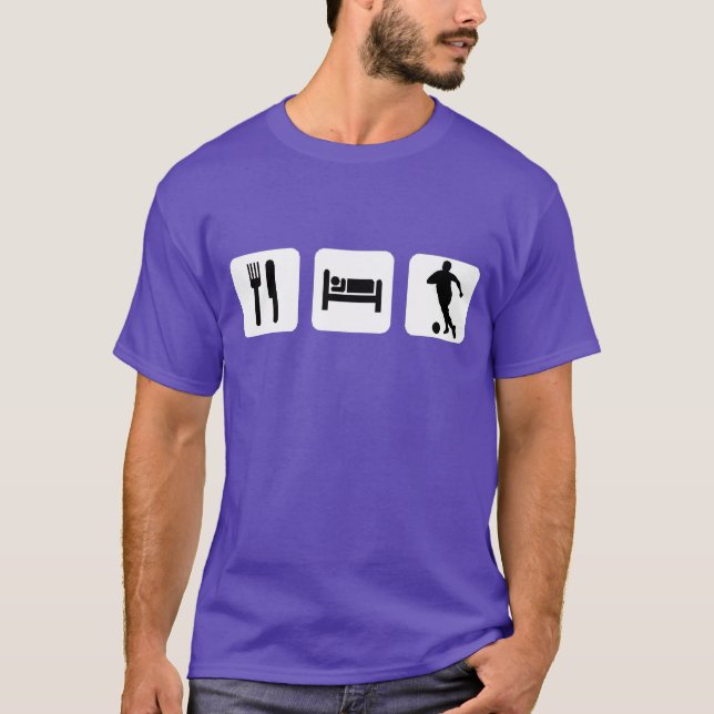 T-shirt Coma o futebol do sono (Frente)