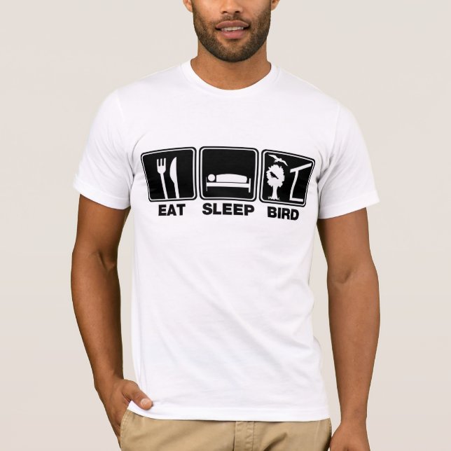 T-shirt Coma o pássaro do sono (as cortinas) (Frente)