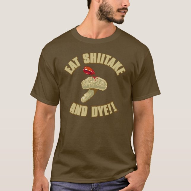 T-shirt Coma o Shiitake e a tintura (Frente)