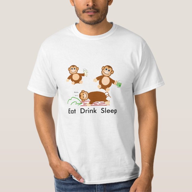 T-shirt Coma o sono da bebida (Frente)