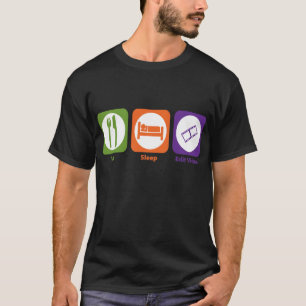 T-shirt Coma o sono editam o vídeo