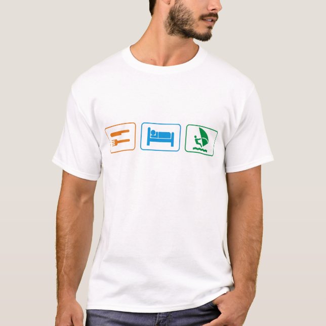 T-shirt coma o sono windsurf (Frente)