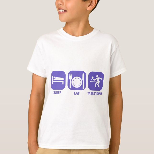 T-shirt coma o ténis de mesa do sono (Frente)