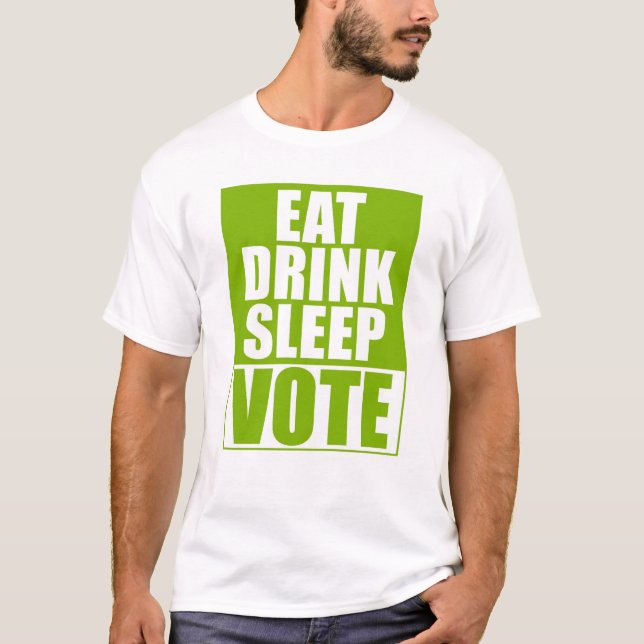 T-shirt Coma o voto do sono da bebida (Frente)
