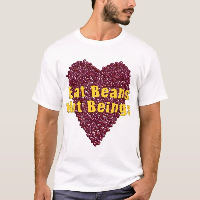 T-shirt Coma seres dos feijões não (Frente)