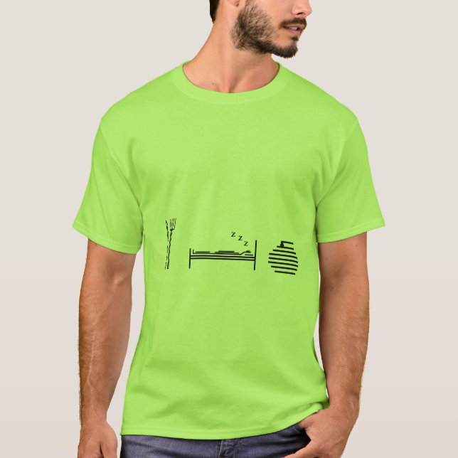 T-shirt Coma - sono - a ondulação (Frente)