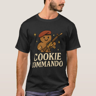 T-Shirt Comando de Biscoito – Edição Boina Vermelh