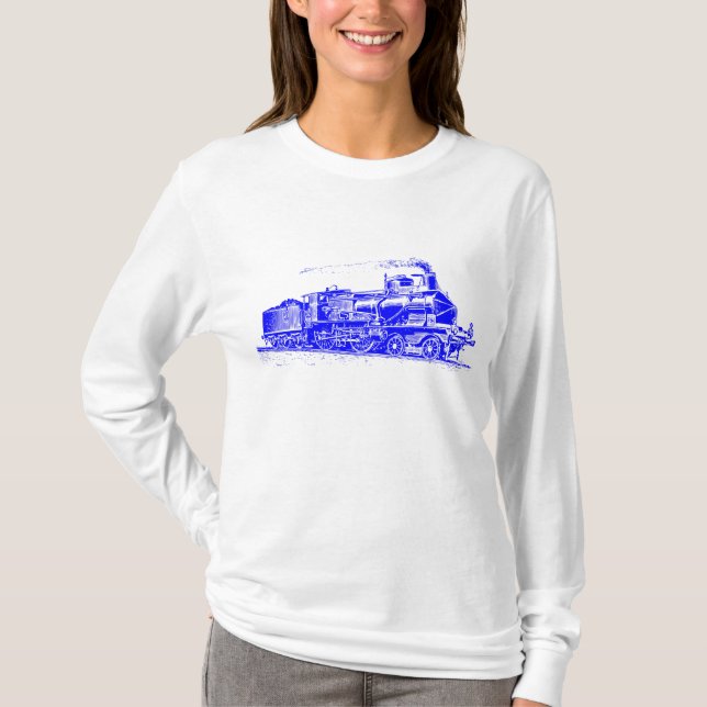 T-shirt Comboio 03 - Azul (Frente)
