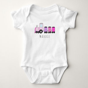 T-shirt Comboio Locomotivo da Rapariga Personalizada com N