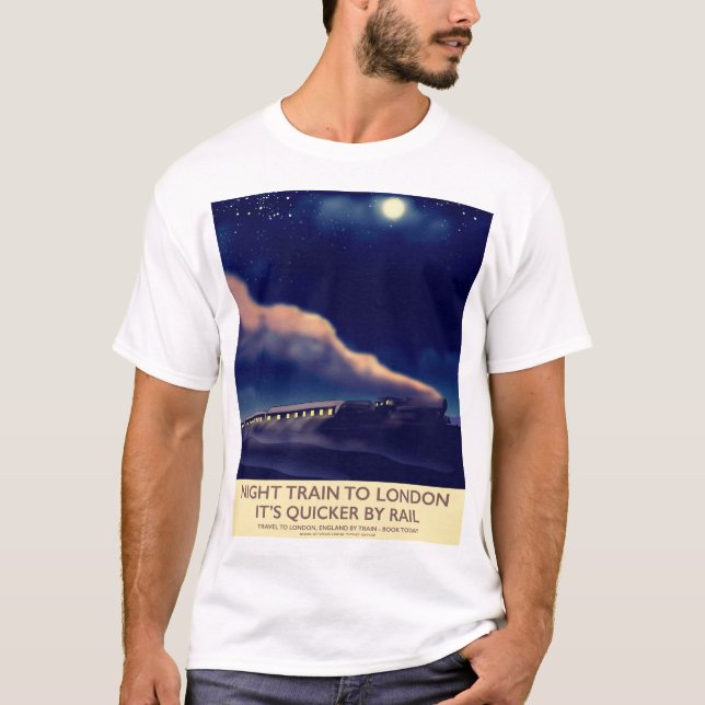 T-shirt Comboio Noturno Para Londres. (Frente)