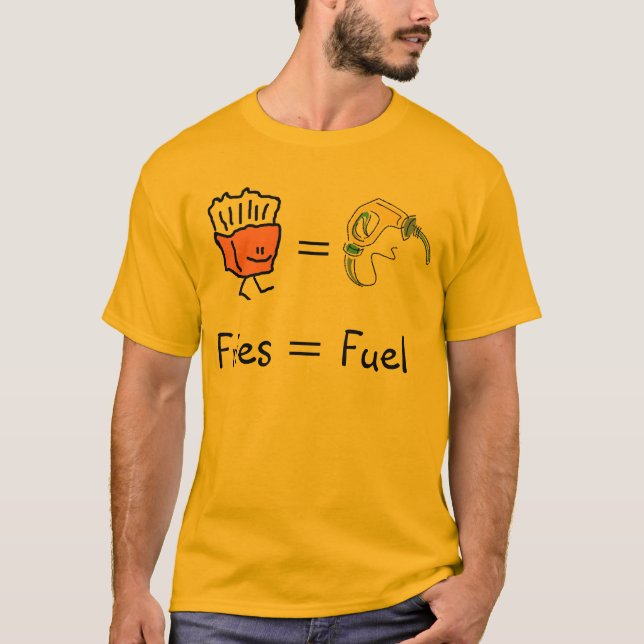 T-shirt combustível igual das fritadas (Frente)
