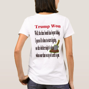 T-shirt Comece escavar, trunfo ganhou a eleição