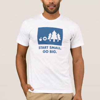 T-shirt Comece pequeno. Vá grande. (Homens)