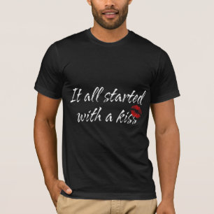 T-shirt Começou toda com uma maternidade do beijo