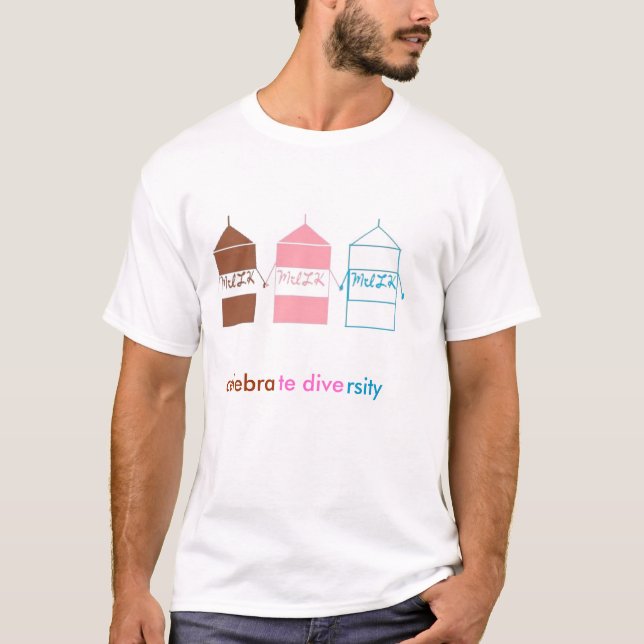 T-shirt Comemore a diversidade (Frente)