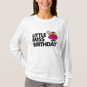 T-shirt Comemore a senhorita pequena Aniversário
