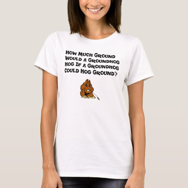T-shirt Comemore o dia de Groundhog (Frente)