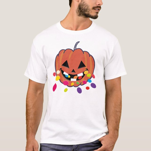 T-shirt Comendo o Dia das Bruxas (Frente)
