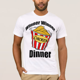 T-shirt comensal da galinha do vencedor do vencedor