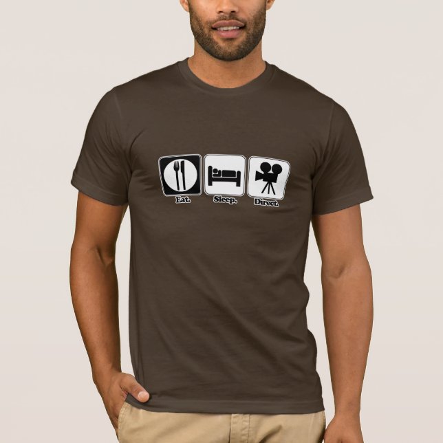 T-shirt comer dormir dirigir (Frente)