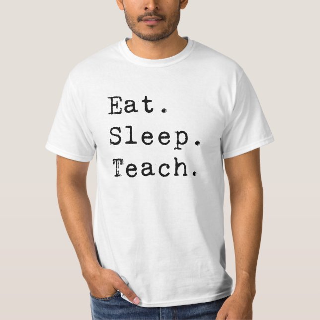T-shirt Comer. Dormir. Ensino. (Frente)