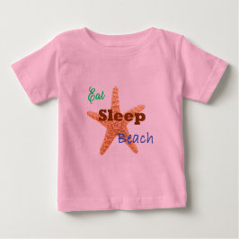 T-shirt Comer Dormir Praia - Bodysuit Orgânico para Bebê
