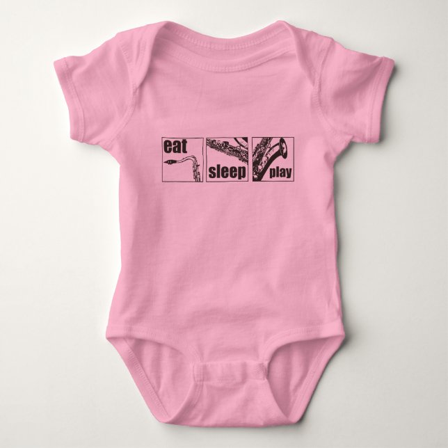 T-shirt Comer Sleep Play Sax (Frente)