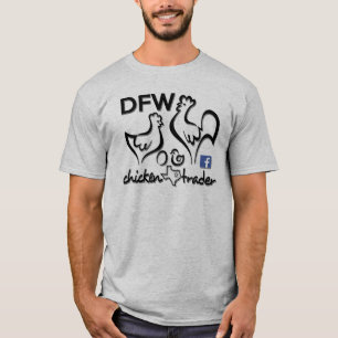 T-shirt Comerciante da galinha de DFW/que o Cluck