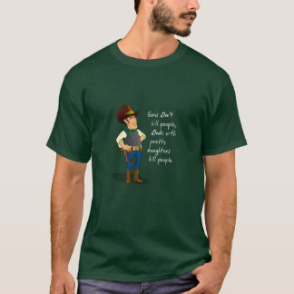 T-shirt cómico do debate do controlo de armas do