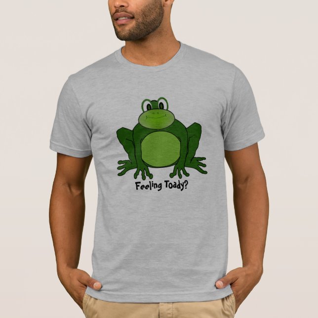 T-shirt cómico do sapo - o sentimento Toady? (Frente)