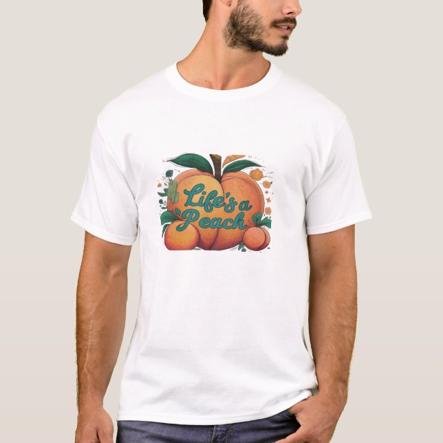T-Shirt Comida Engraçado- Doce e Simples: A vida é (Frente)