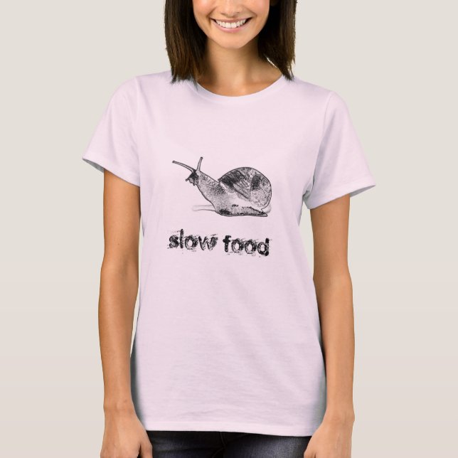 T-shirt "comida lenta" (Frente)