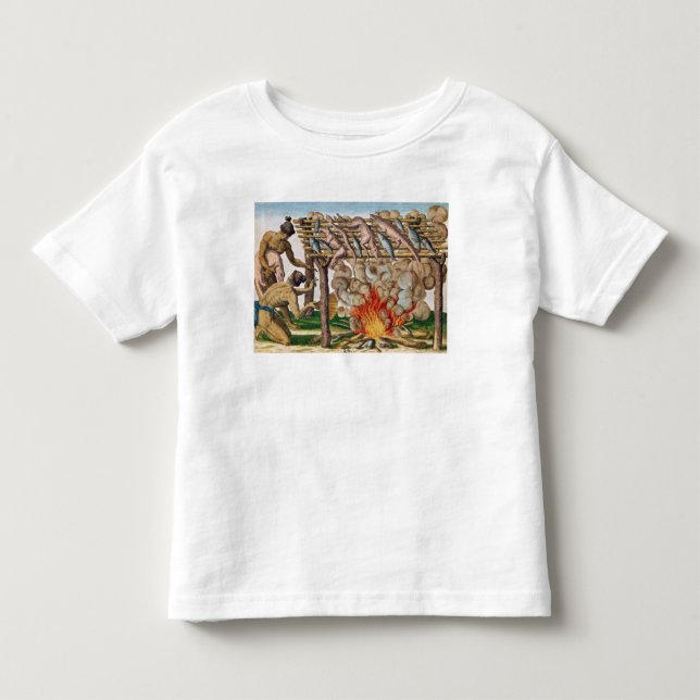 T-shirt Como grelhar animais, 'de Narratio Brevis (Frente)