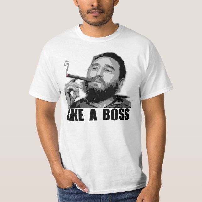 T-shirt Como um chefe - Fidel Castro (Frente)