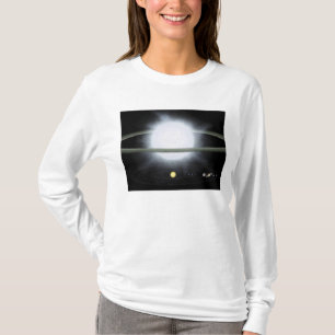T-shirt Comparação do tamanho de uma estrela hypergiant