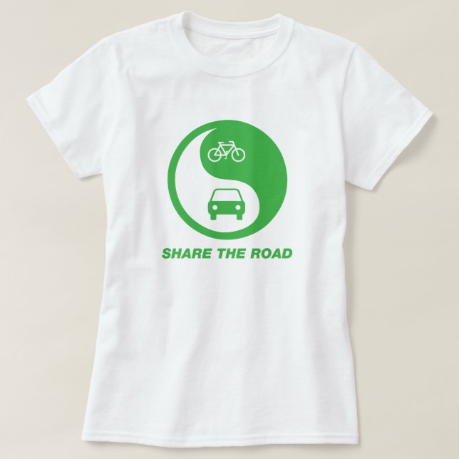 T-shirt Compartilhe a estrada (Frente do Design)