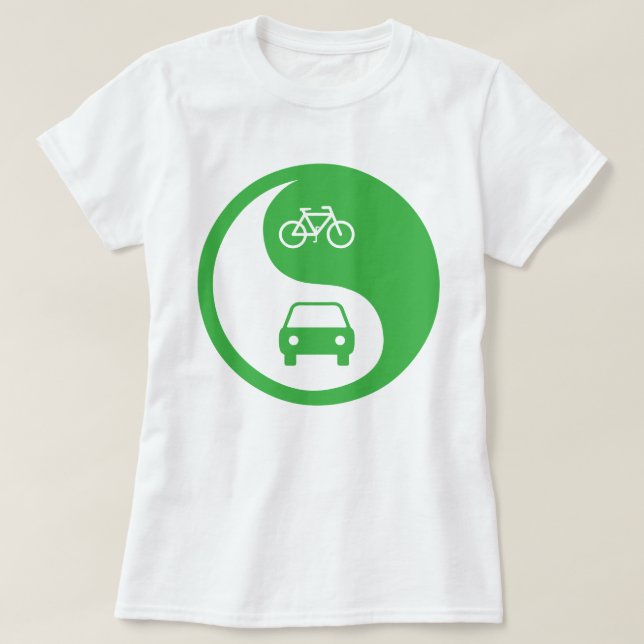 T-shirt Compartilhe a estrada Yin Yang (Frente do Design)