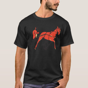 T-shirt competência do carro do cavalo de chicote de fios