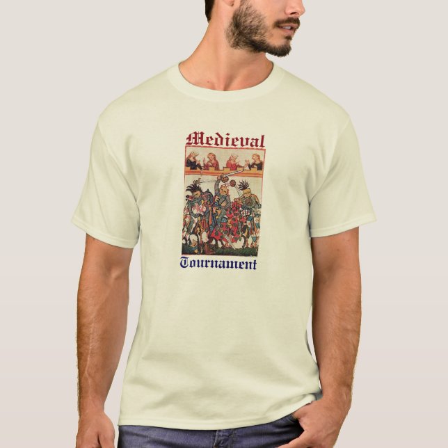T-SHIRT COMPETIAM MEDIEVAL, CAVALEIROS DE COMBATE E (Frente)