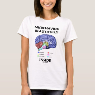 T-shirt Comportando-me lindamente por dentro (Cérebro Anat